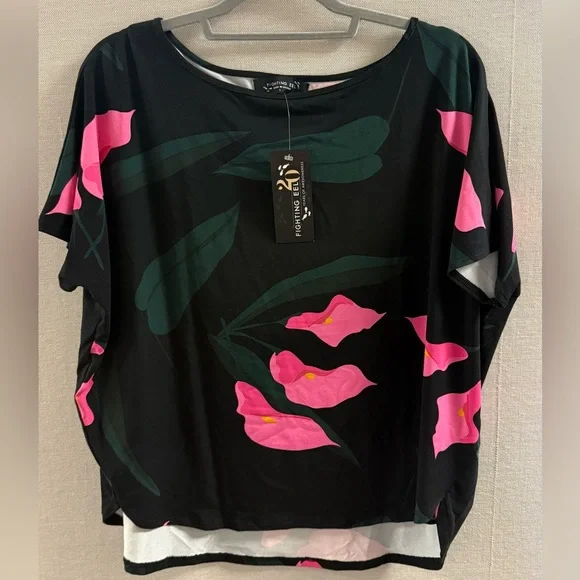 NWT Fighting Eel Top Honey in Jasmine Calla Lily - Picture 2 of 5